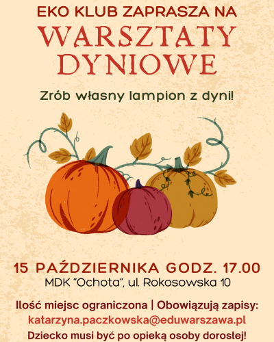 Warsztaty dyniowe - Eko Klub zaprasza!